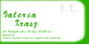 valeria krasz business card