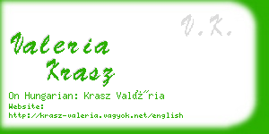 valeria krasz business card